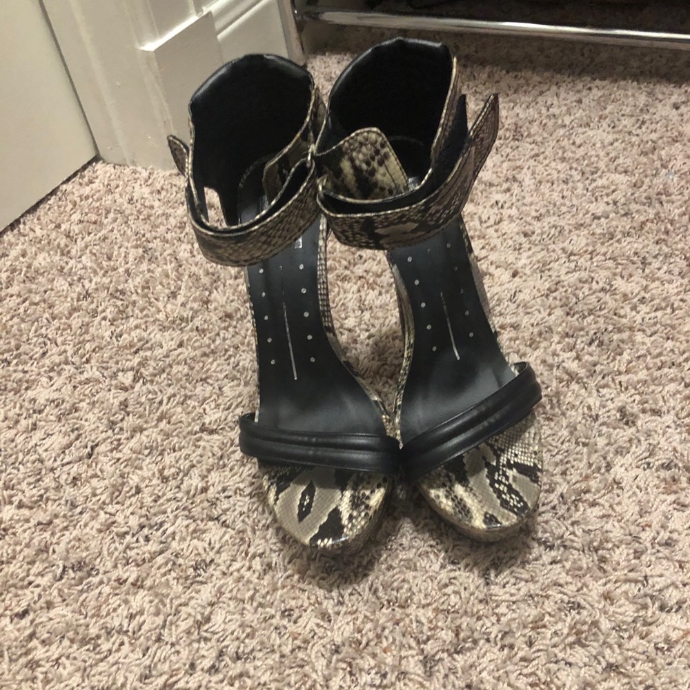 Snake Print Heels